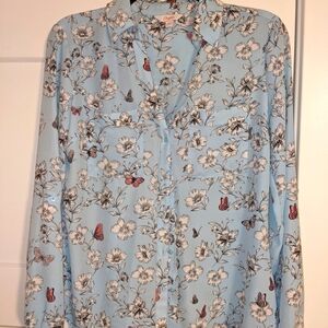 Candie's Light Blue Butterfly/Floral Top